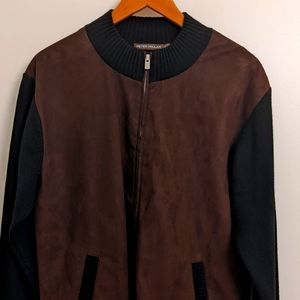 Peter Millar Sportsman Merino/Suede Full Zip